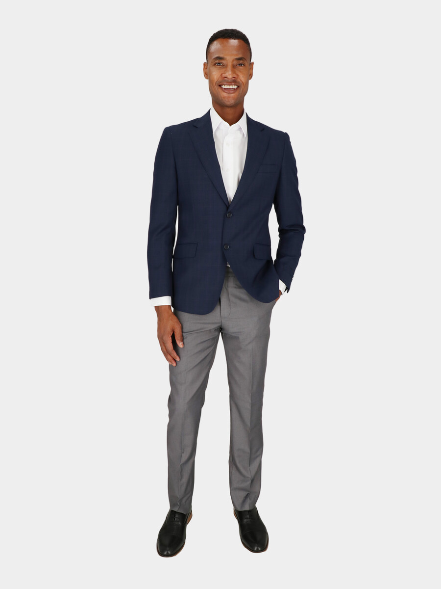 two button notch lapel slim fit sportscoat