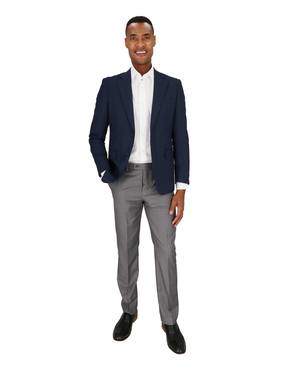 two button notch lapel slim fit sportscoat
