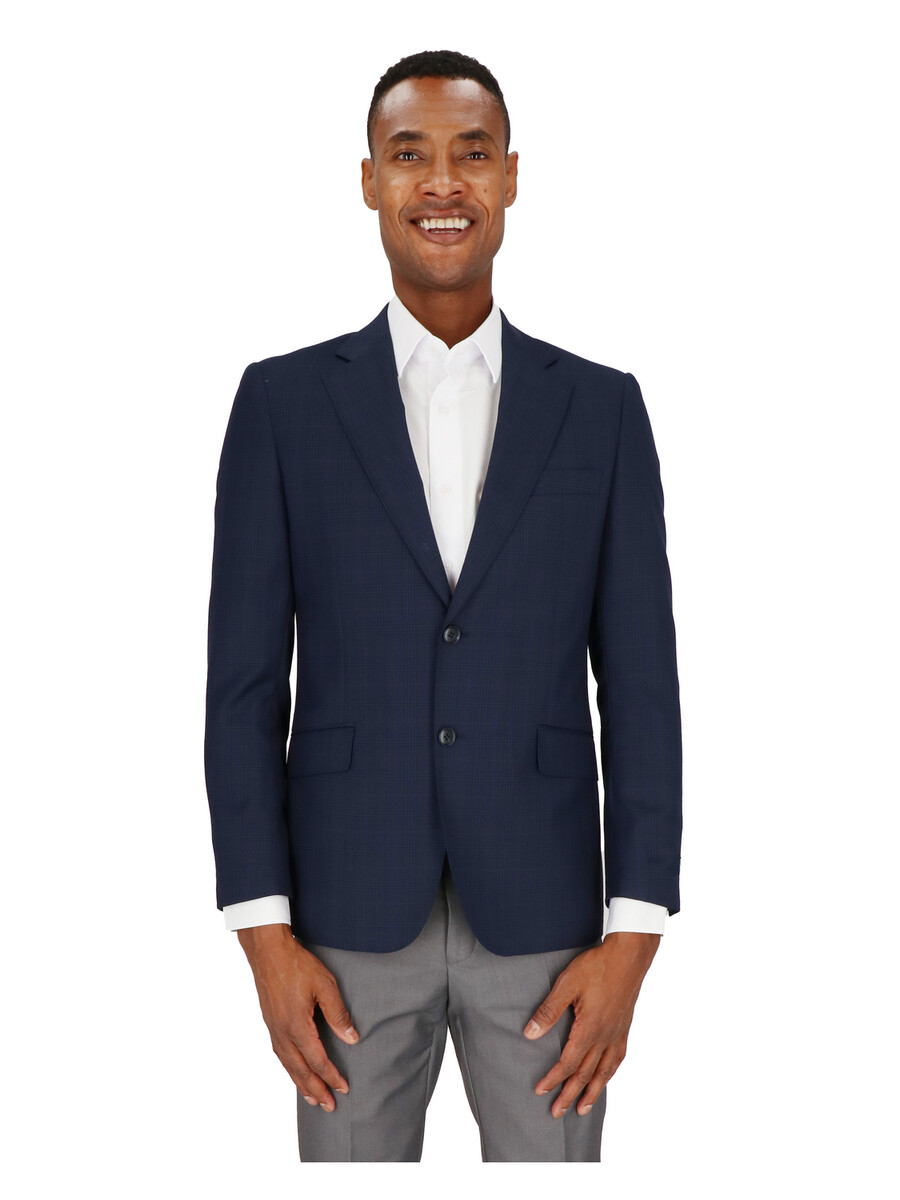 two button notch lapel slim fit sportscoat