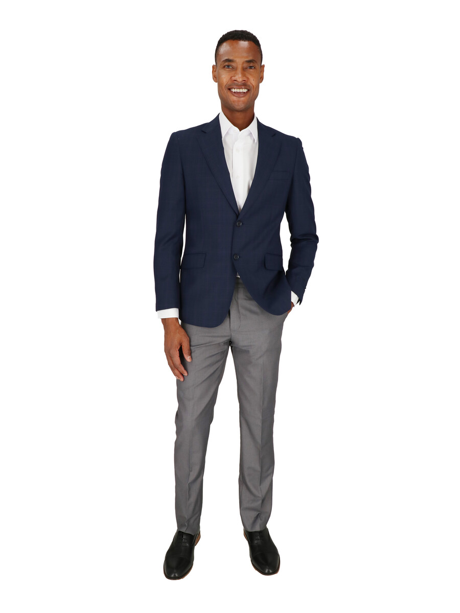 two button notch lapel slim fit sportscoat