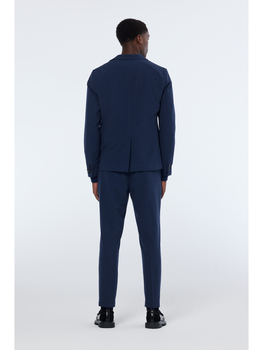 single-breasted seersucker check relaxed fit blazer