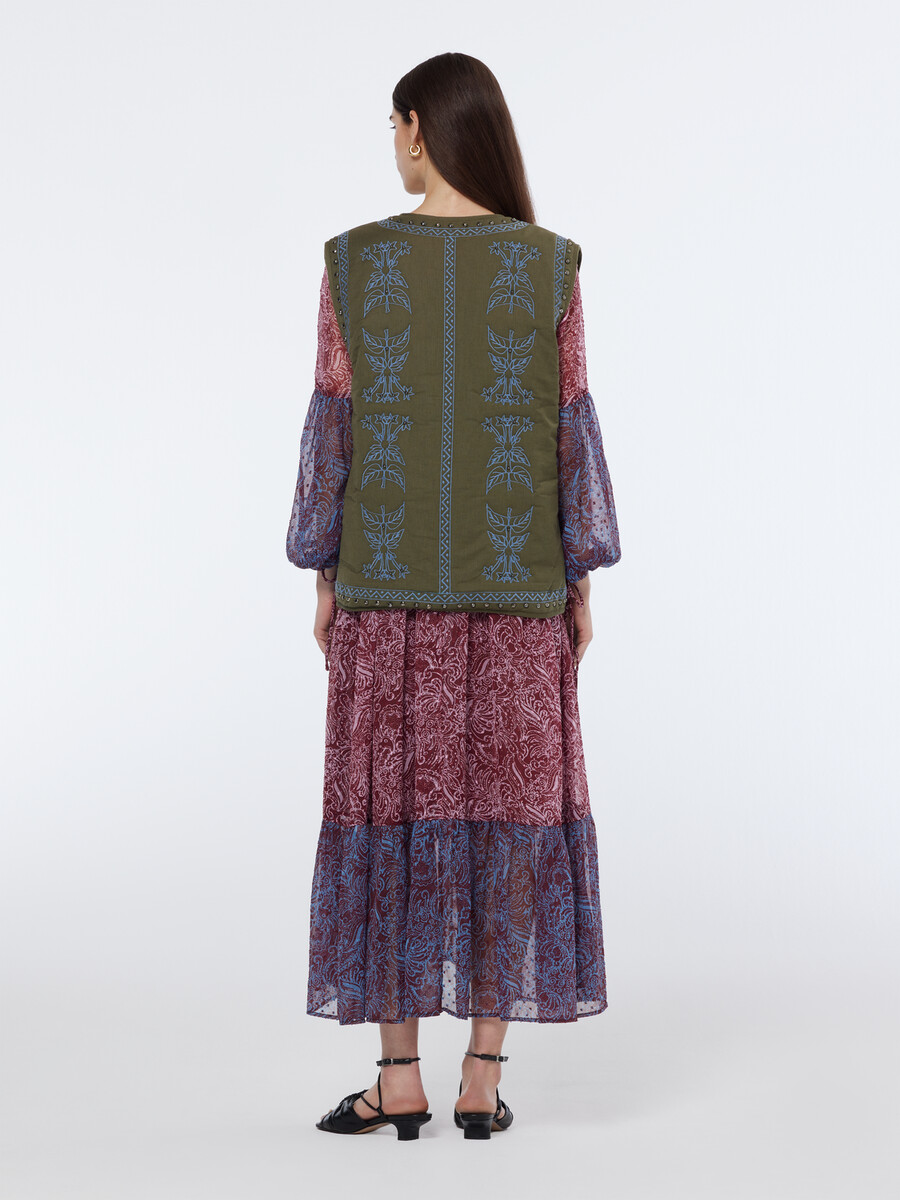 floral embroidered gilet