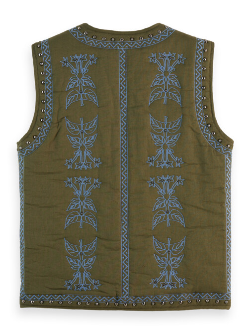 floral embroidered gilet
