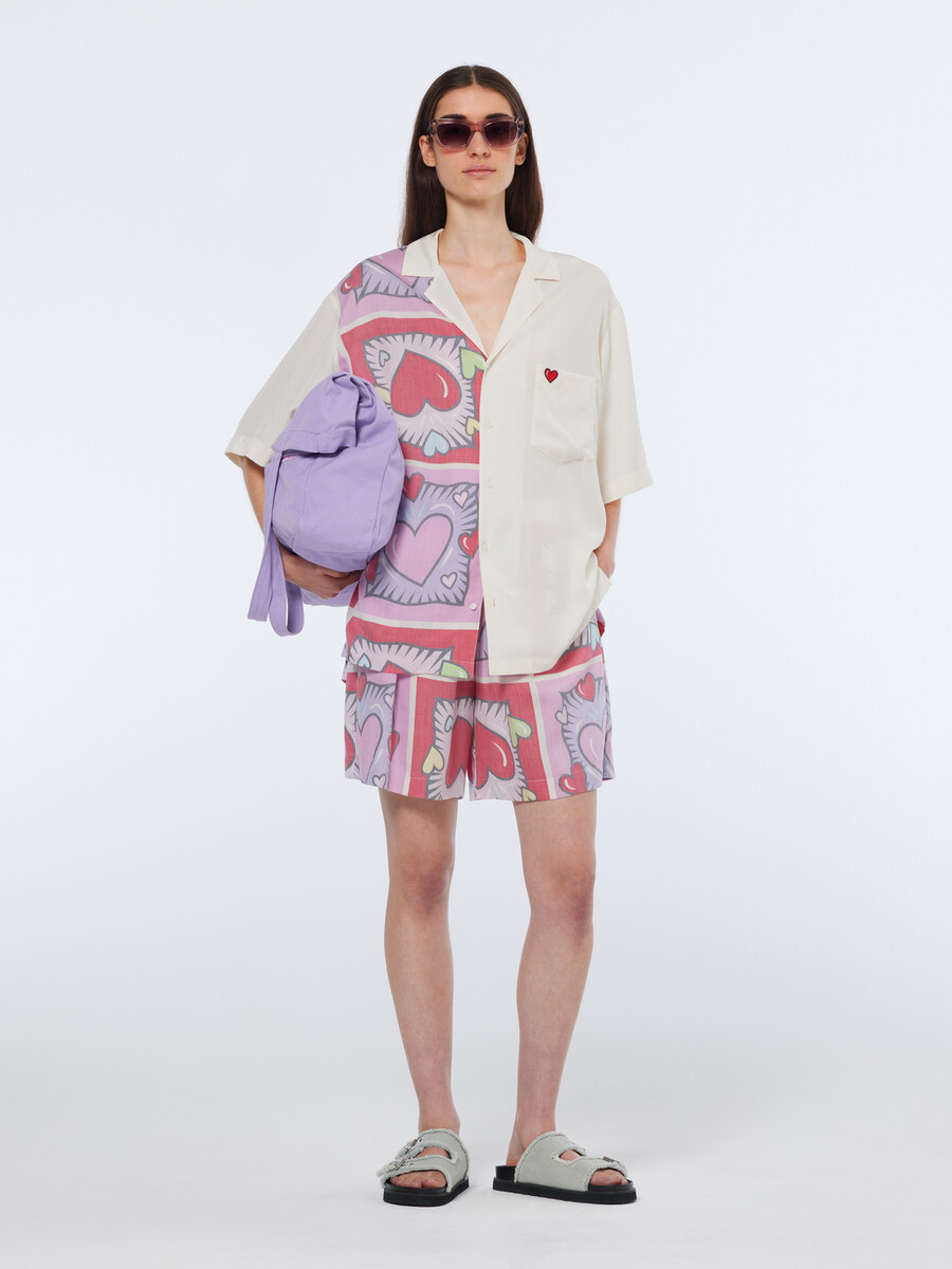 scotch soda x burton morris heart printed shirt