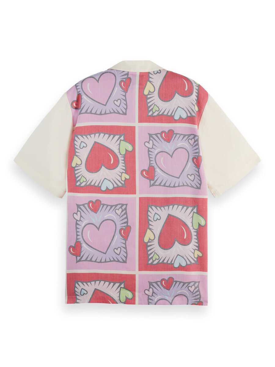 scotch soda x burton morris heart printed shirt