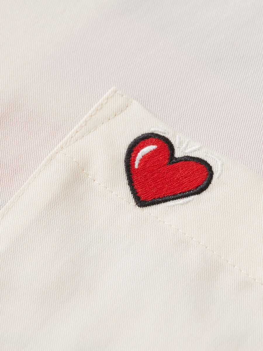 scotch soda x burton morris heart printed shirt