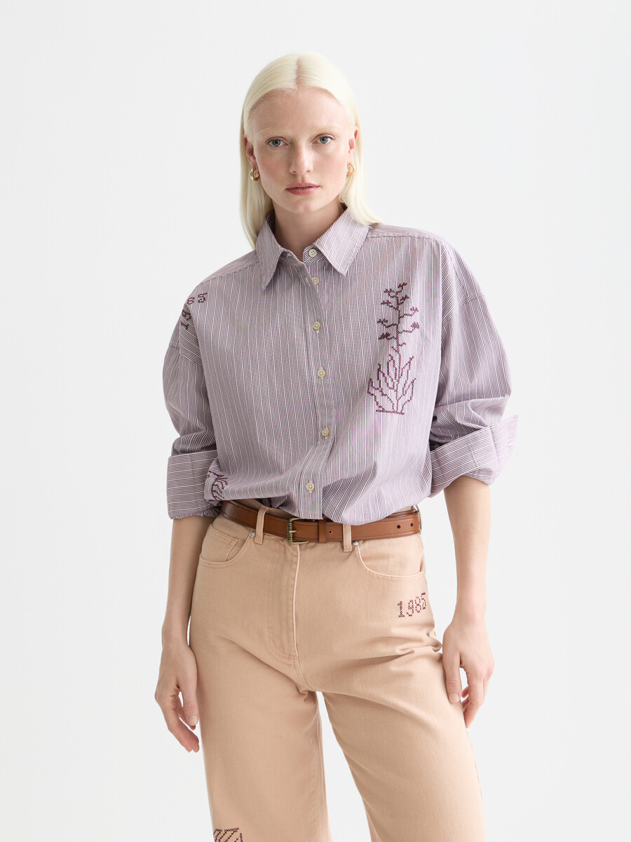 embroidery girlfriend shirt