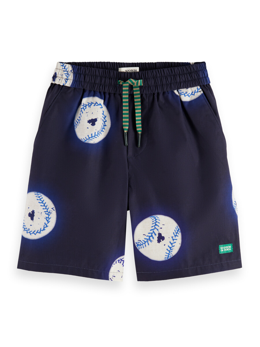 boys baseball printed swim shorts