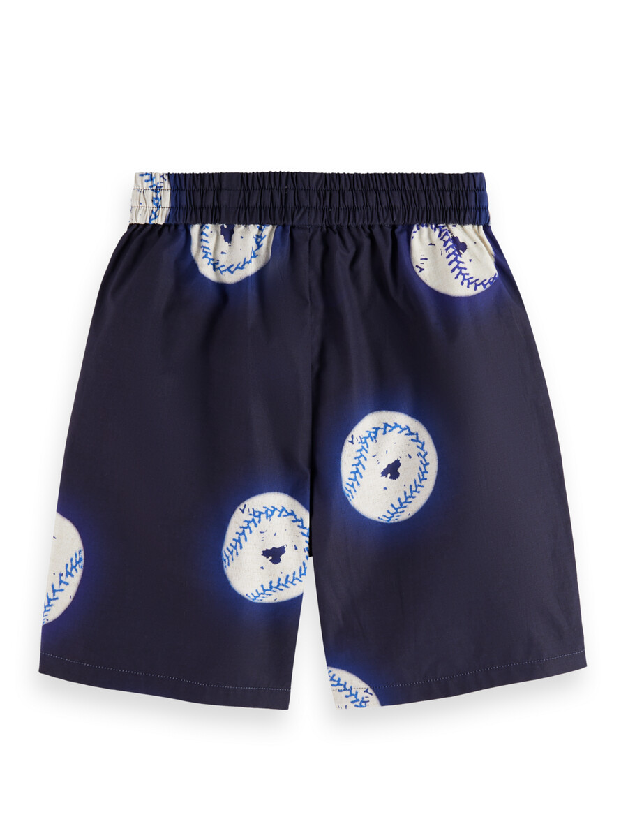 boys baseball printed swim shorts