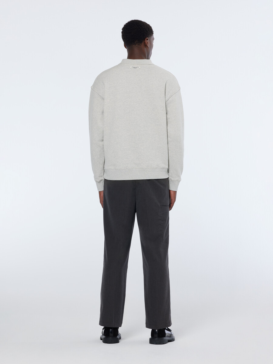 pocket detail wide fit melange chino