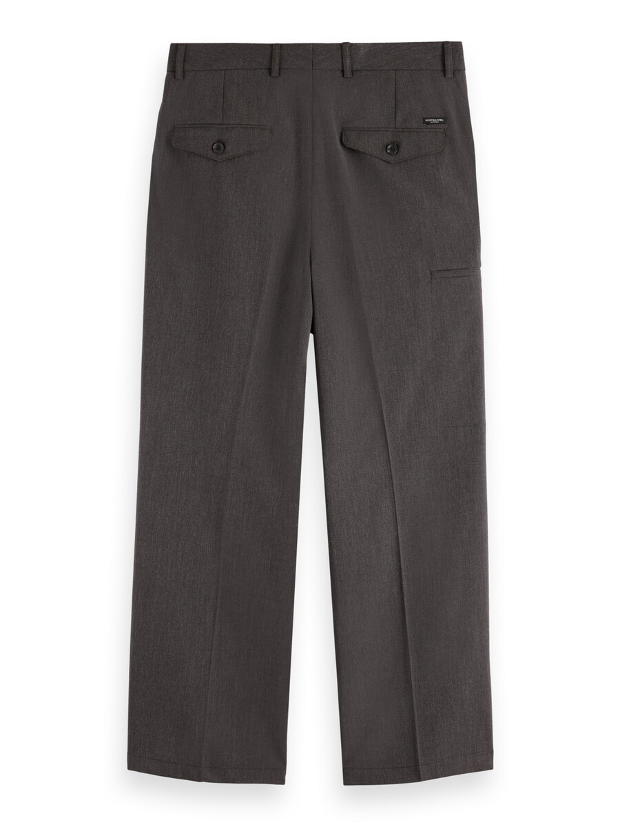 pocket detail wide fit melange chino