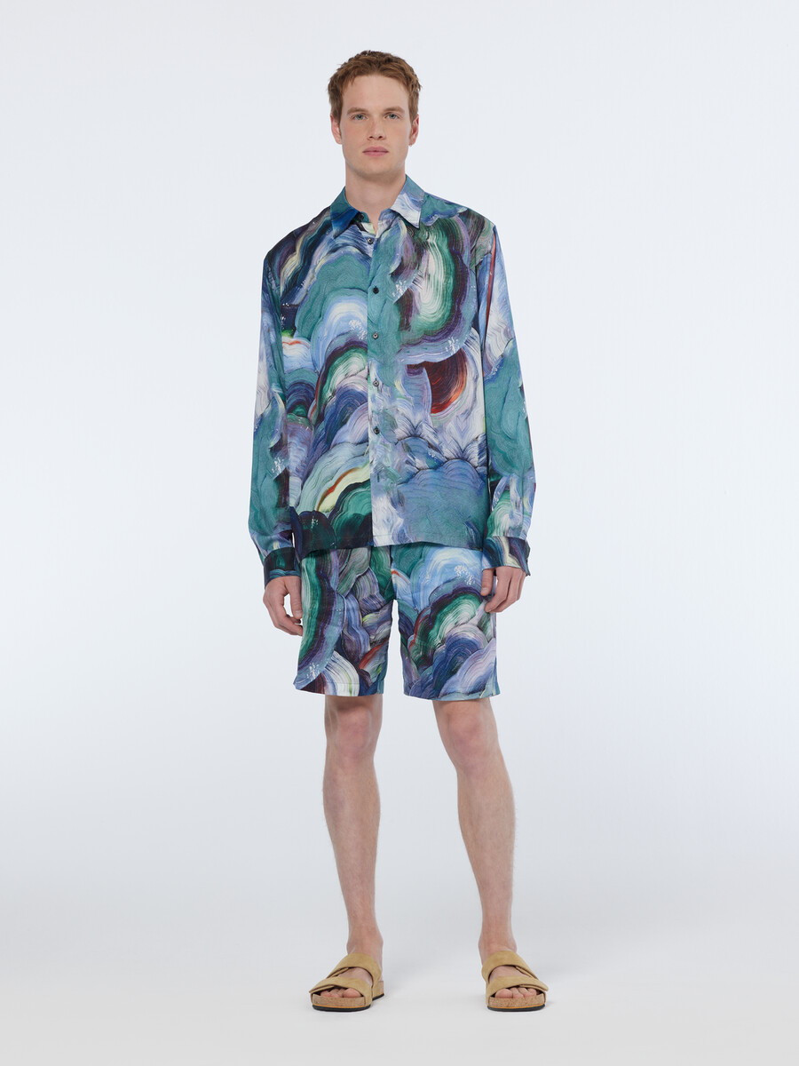 relaxed fit abstract print shirt