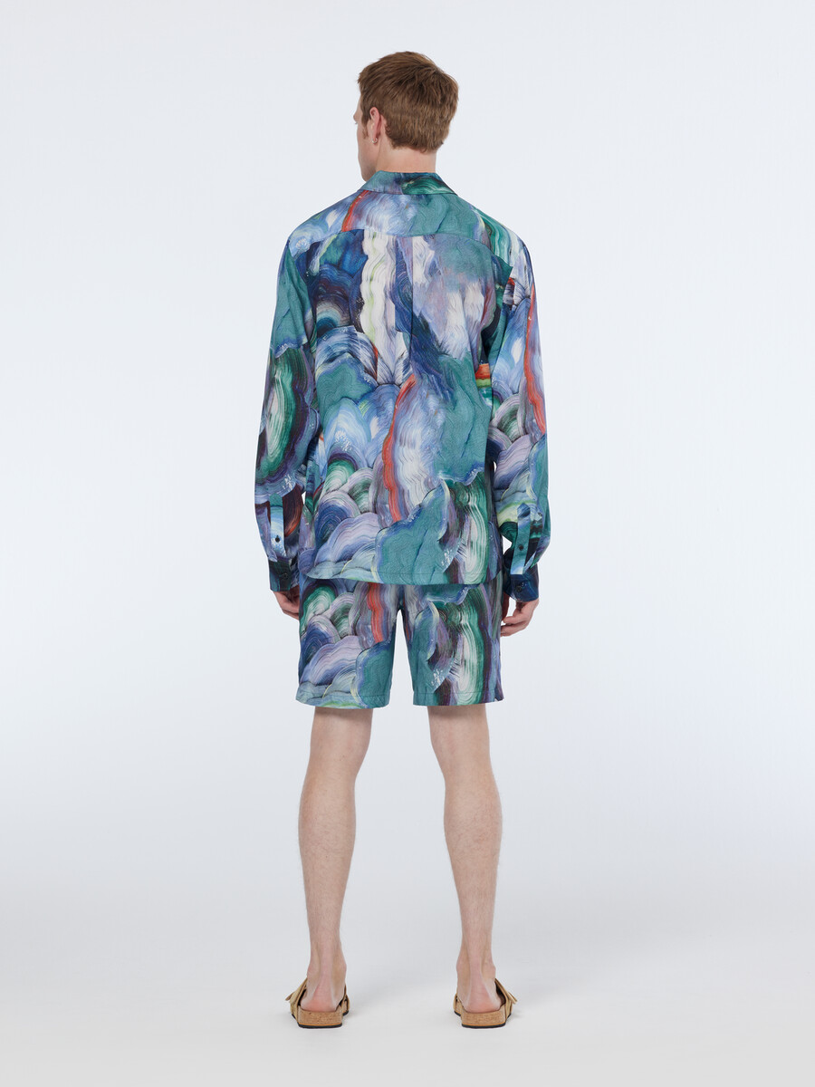 relaxed fit abstract print shirt
