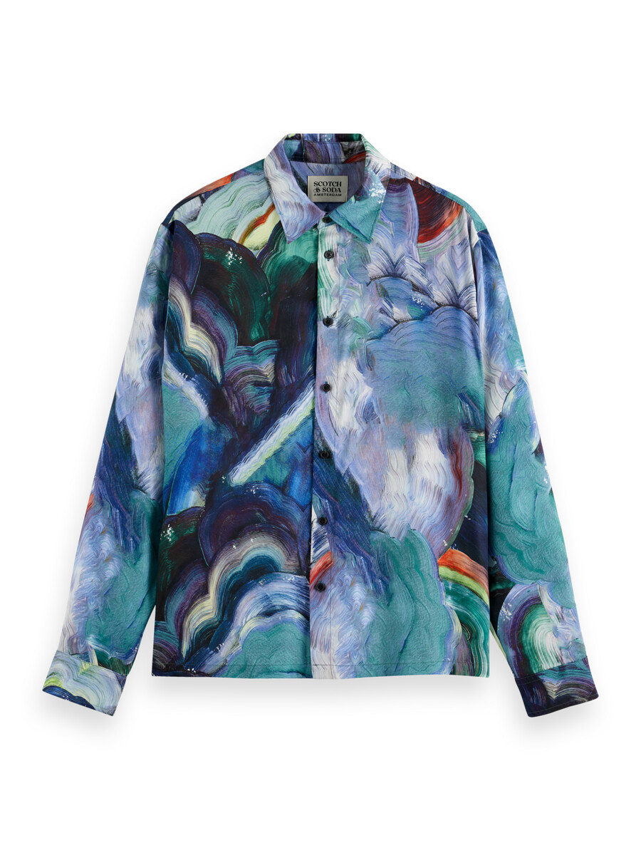 relaxed fit abstract print shirt