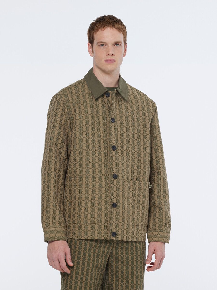 jacquard cotton-blend jacket