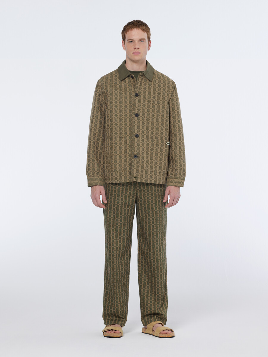 jacquard cotton-blend jacket