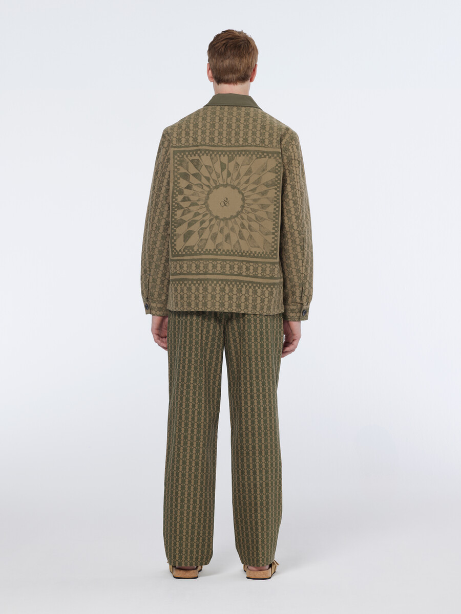 jacquard cotton-blend jacket