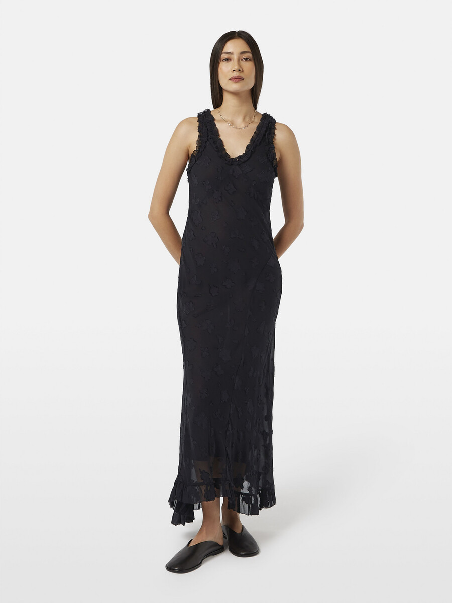 ruffle maxi dress