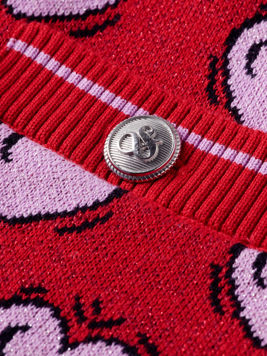 scotch soda x burton morris heart printed skirt