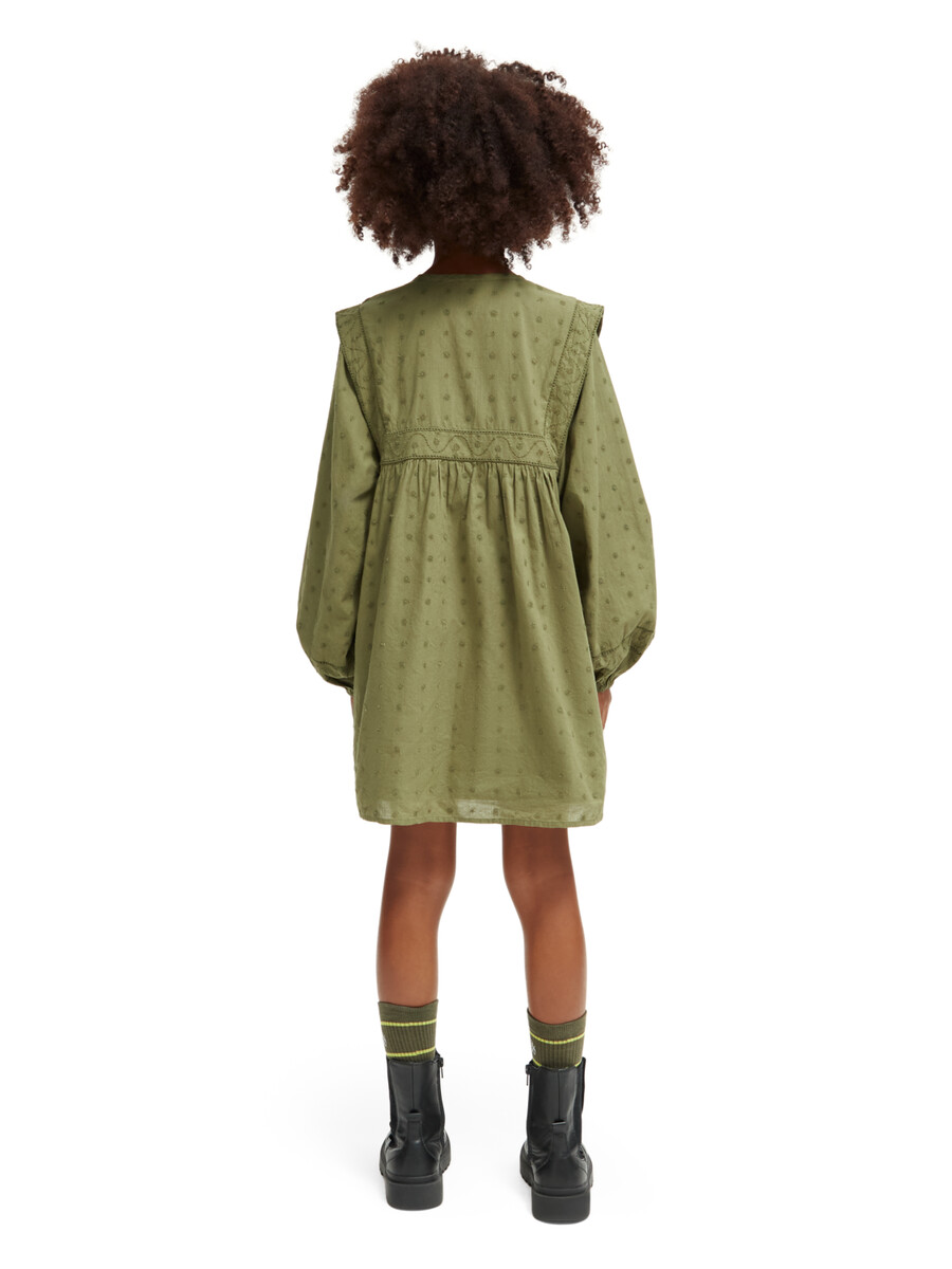 girls broderie anglaise panel dress