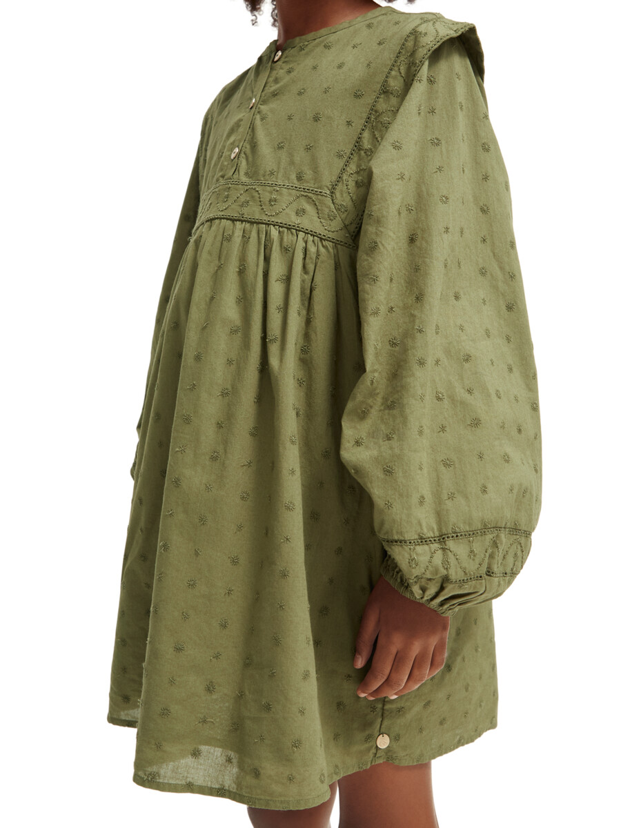 girls broderie anglaise panel dress