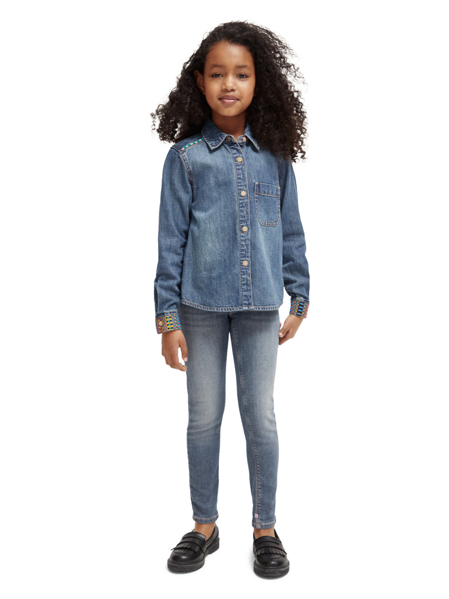 girls milou skinny jeans - electric blue