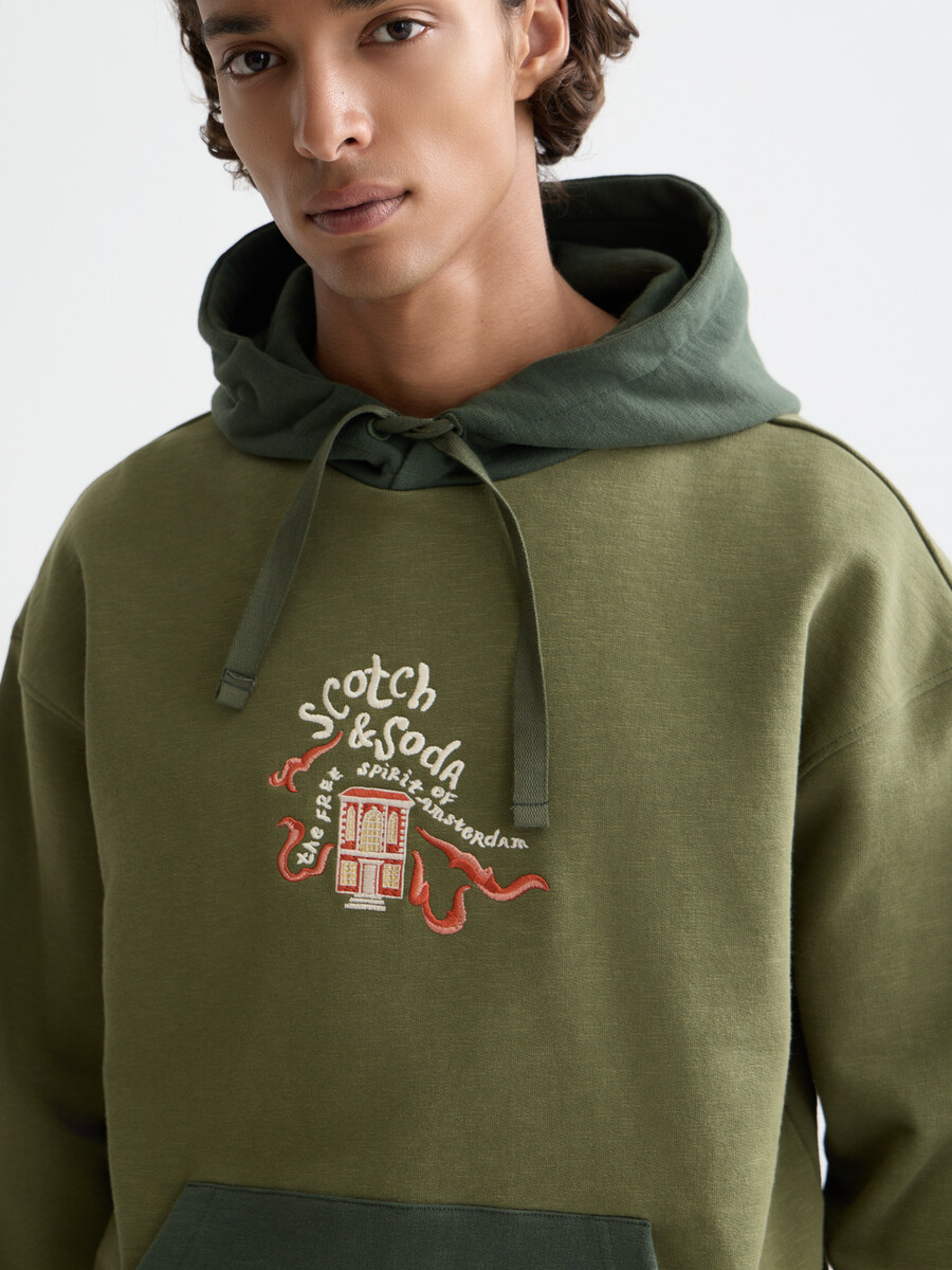 the 40th anniversary embroidered relaxed-fit hoodie