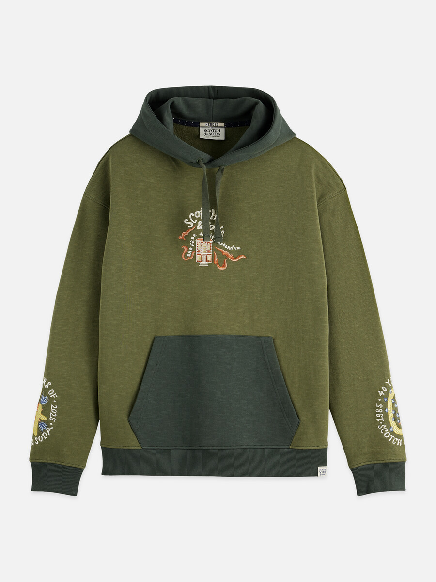 the 40th anniversary embroidered relaxed-fit hoodie