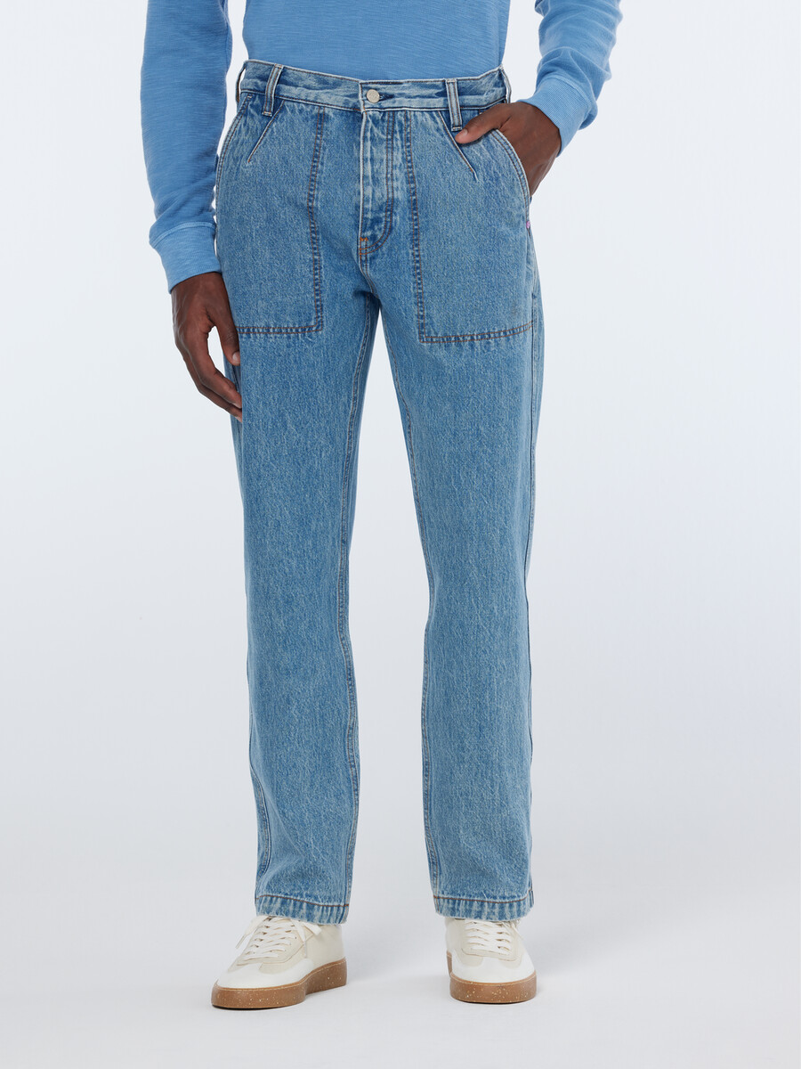 the verve straight workwear washed denim pant lakehouse