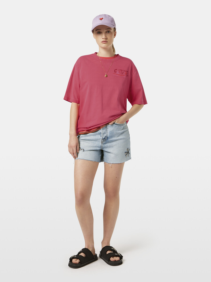 the ray cut off denim short spring lights