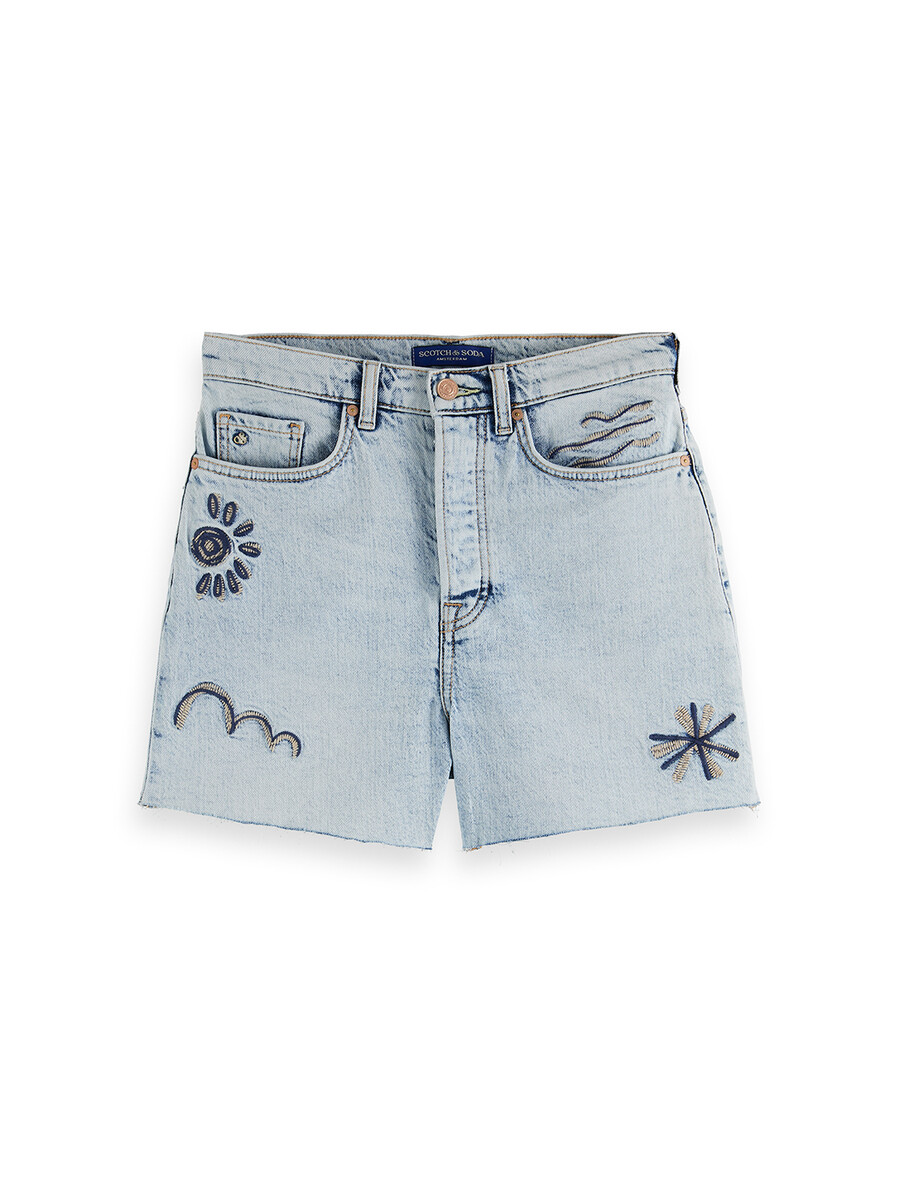 the ray cut off denim short spring lights