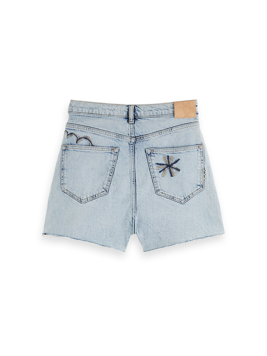 the ray cut off denim short spring lights