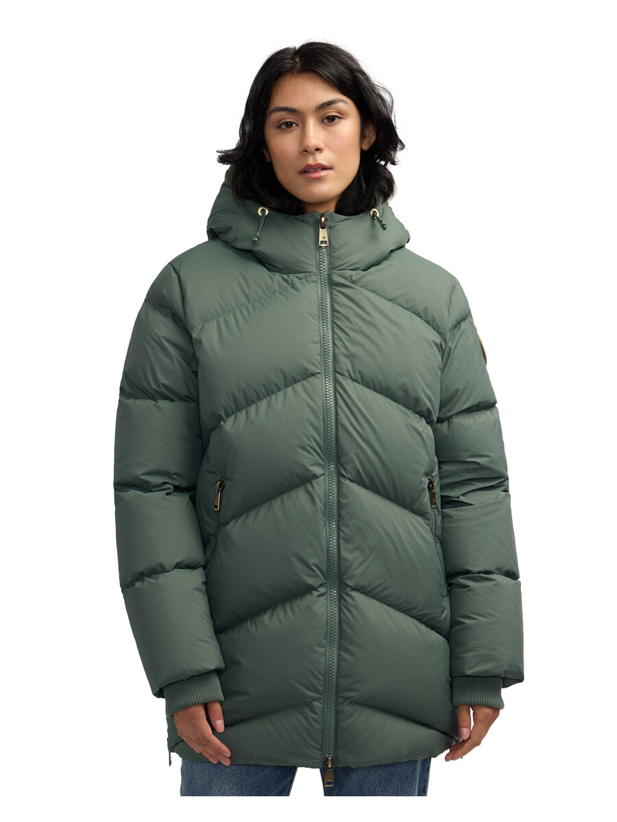 fallon boxy inverted chevron quilted puffer