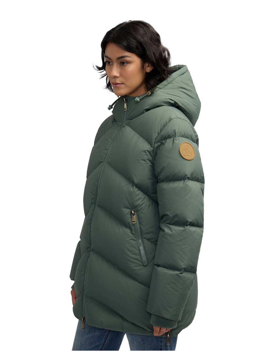fallon boxy inverted chevron quilted puffer