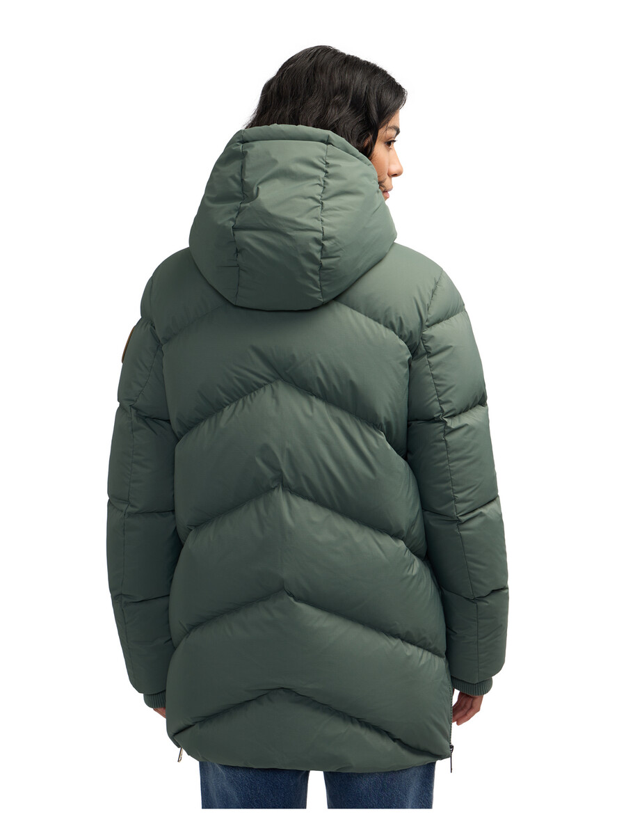 fallon boxy inverted chevron quilted puffer