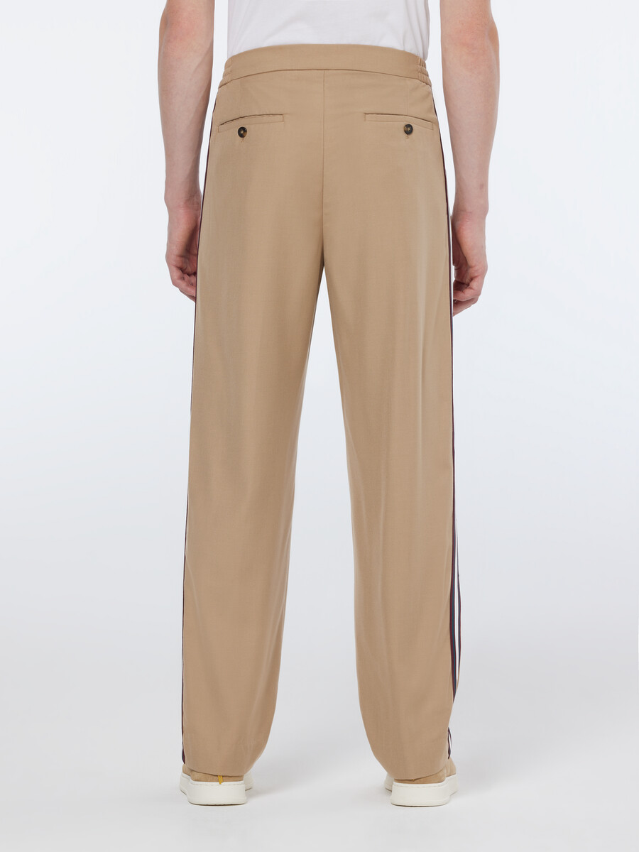 tape-trimmed tailored straight fit jogger