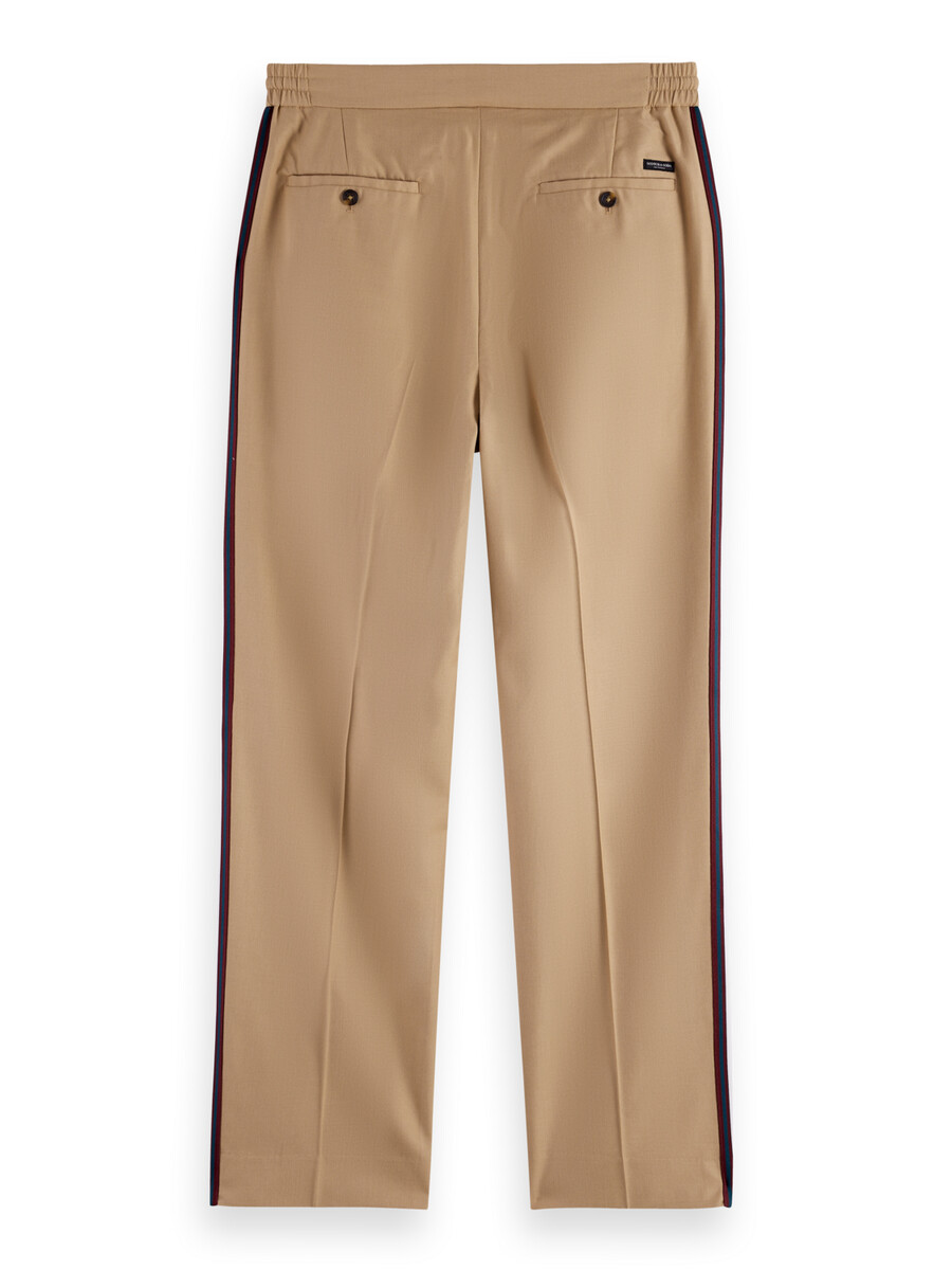 tape-trimmed tailored straight fit jogger