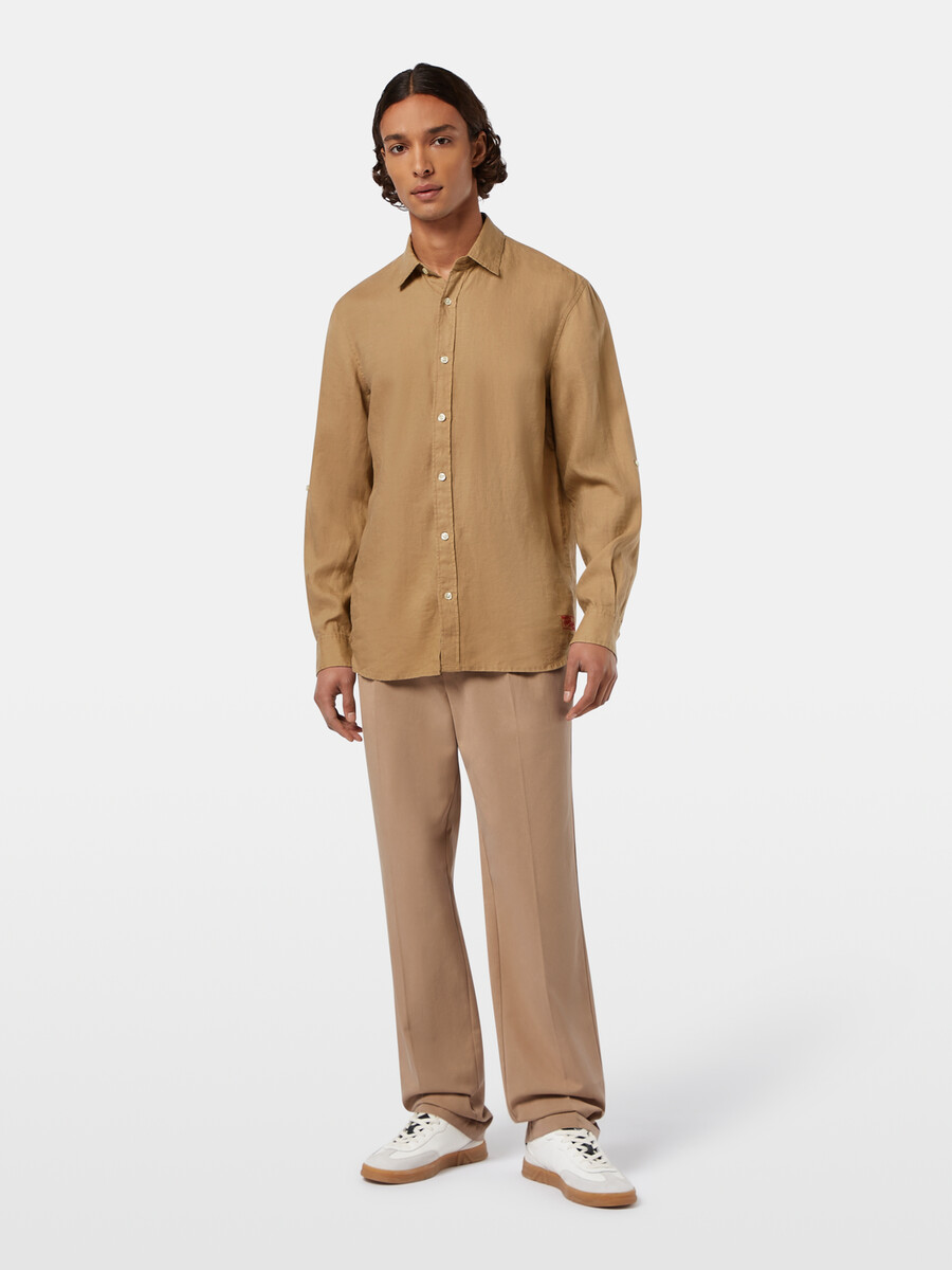pleated cottonlyocell twill relaxed straight fit chino