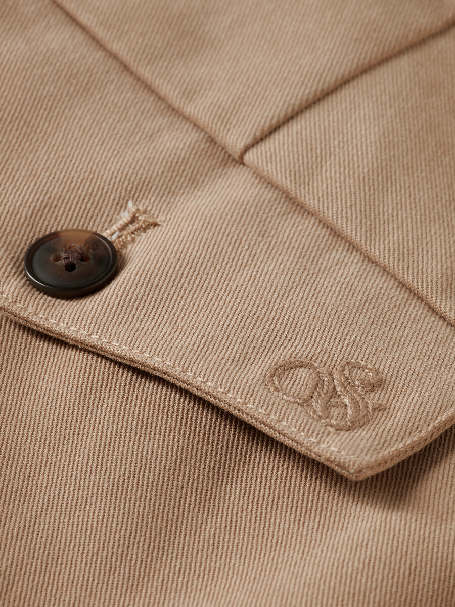 pleated cottonlyocell twill relaxed straight fit chino