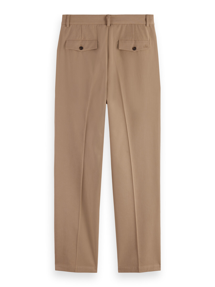 pleated cottonlyocell twill relaxed straight fit chino