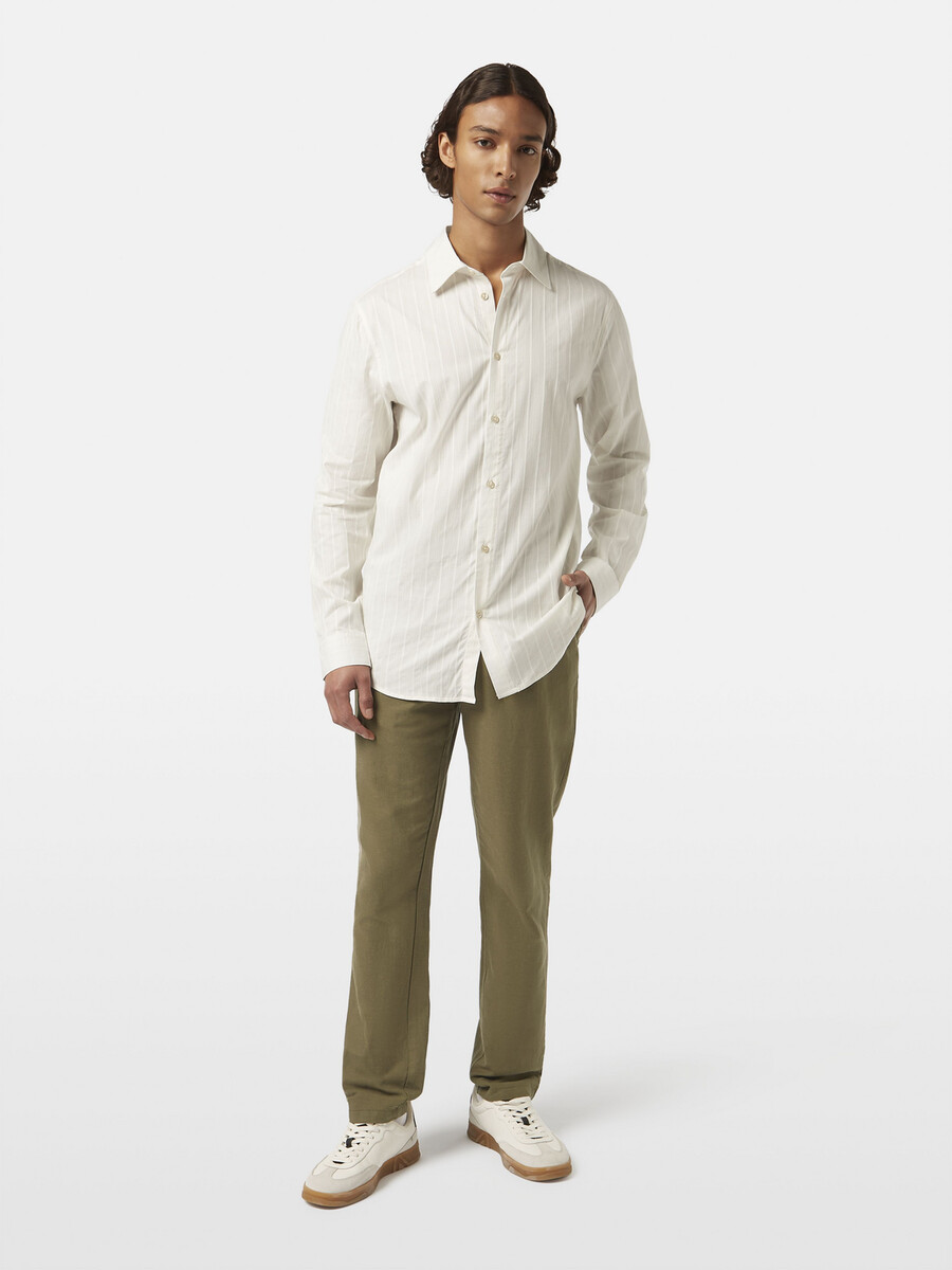 warren cotton linen straight jogger