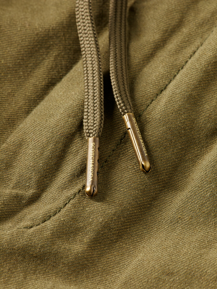 warren cotton linen straight jogger