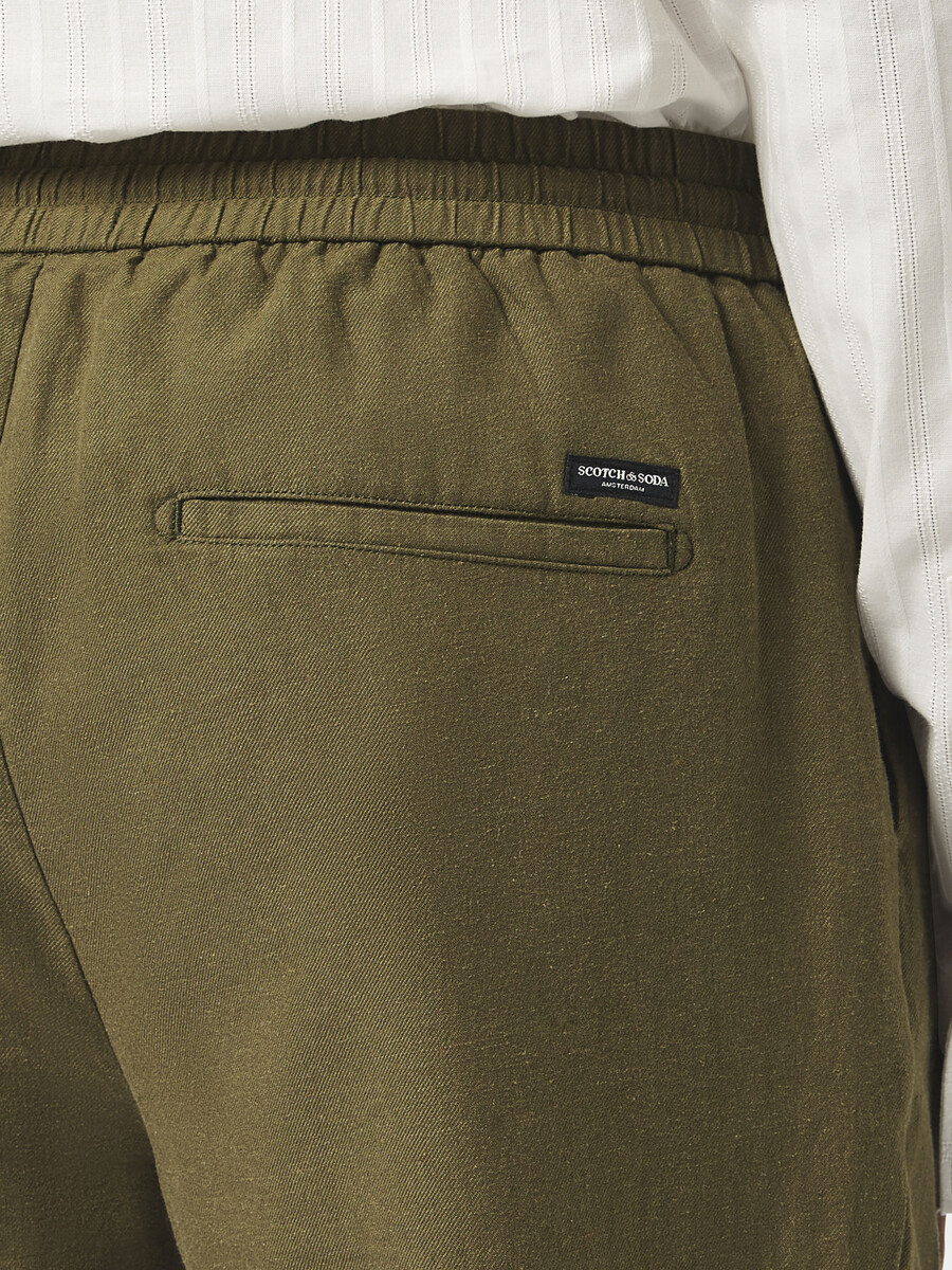 warren cotton linen straight jogger