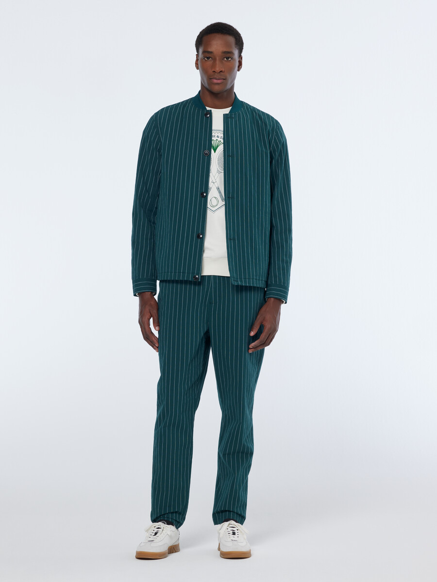 fave sporty cotton-blend pinstripe jogger