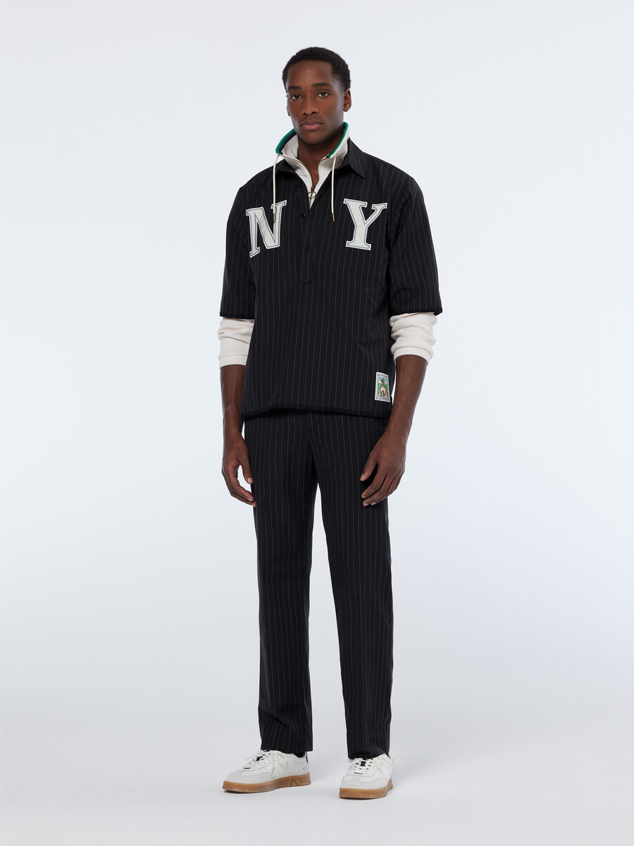 straight fit tailored pinstripe chino