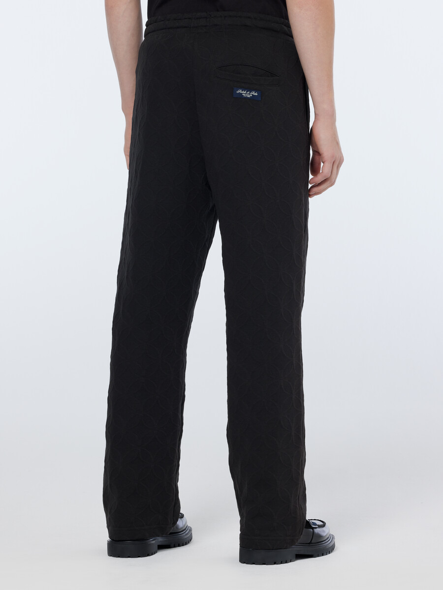 jacquard terry relaxed straight fit sweatpant