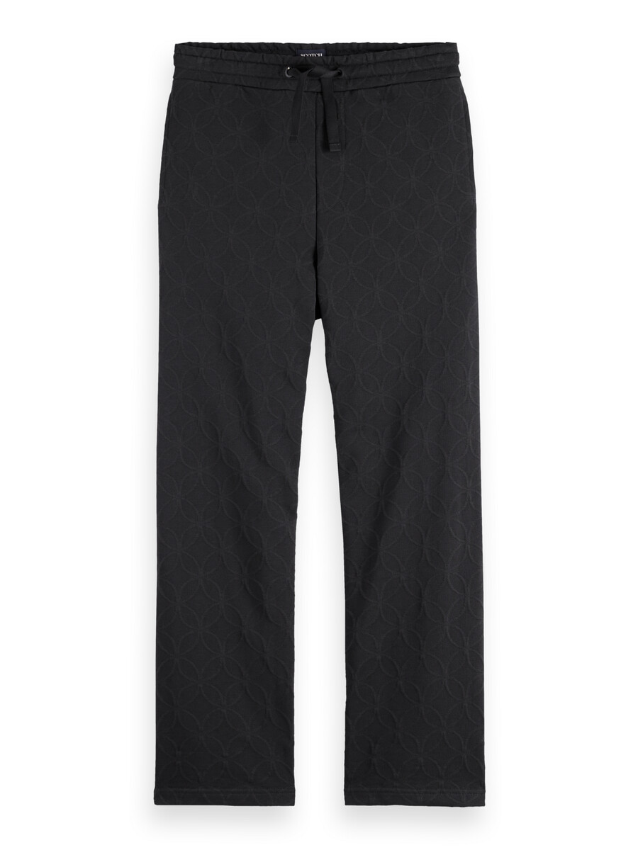 jacquard terry relaxed straight fit sweatpant