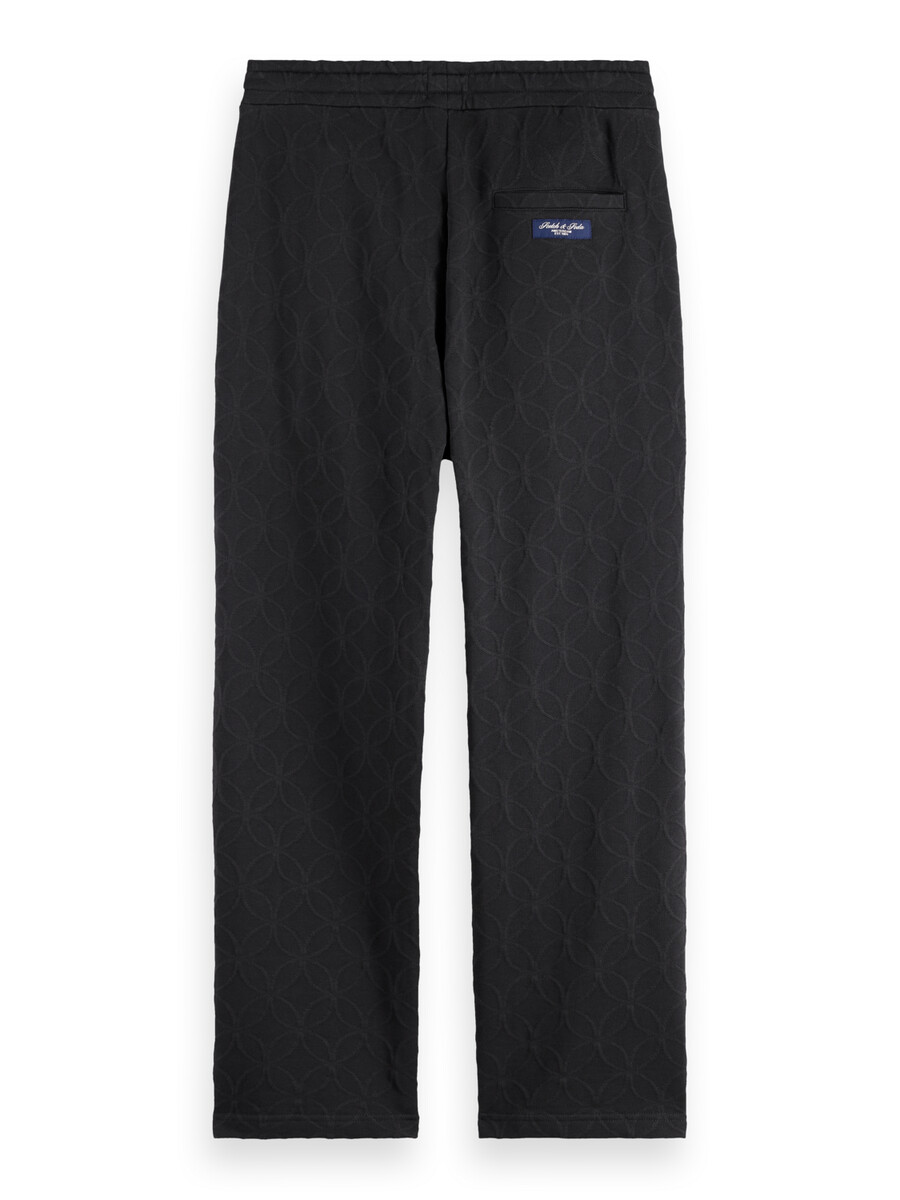 jacquard terry relaxed straight fit sweatpant