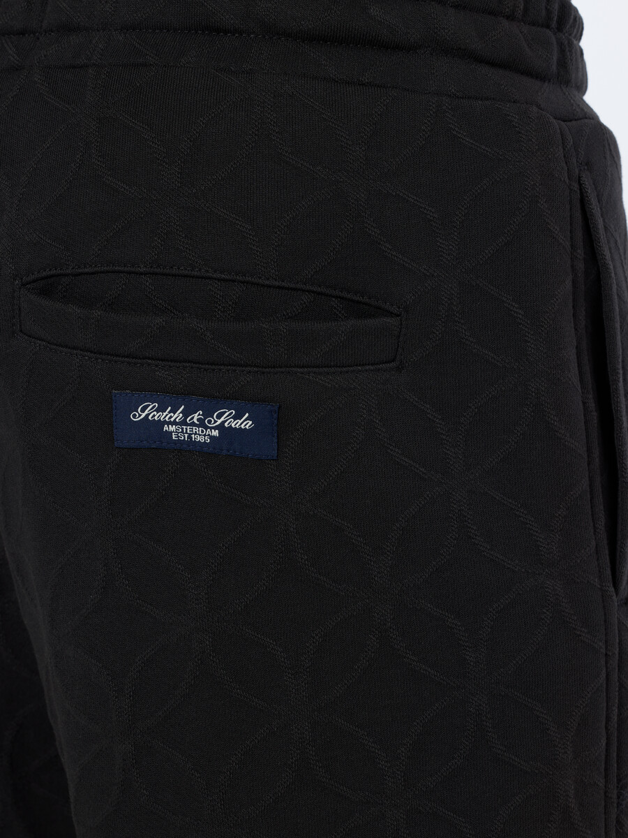 jacquard terry relaxed straight fit sweatpant