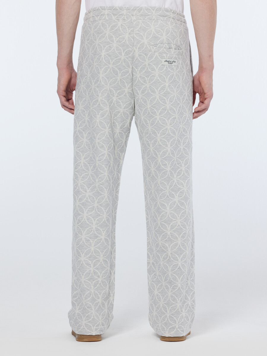 jacquard terry relaxed straight fit sweatpant